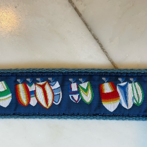 Leather Man Ltd, size 34, nautical preppy woven knit belt w/ brass color buckle - Picture 7 of 8